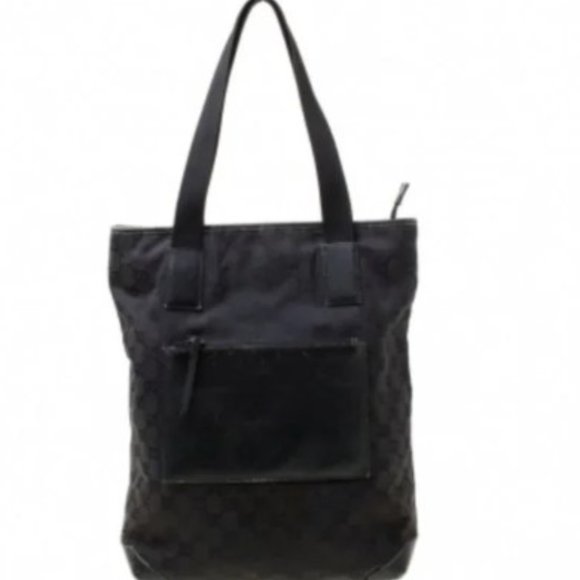 Gucci Monogram Gg Nylon Pocket Shopper Bla… - Picture 4 of 9